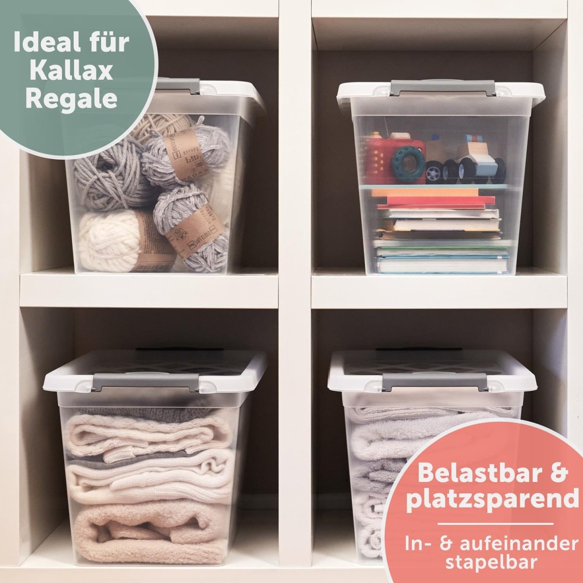 AUFBEWAHRUNGSBOX Magni mit Verschlussclips - 
