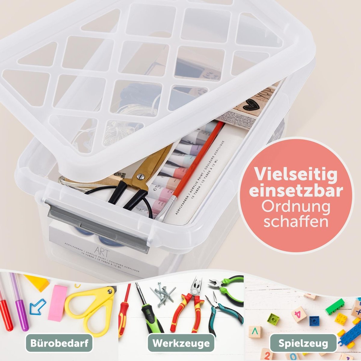 AUFBEWAHRUNGSBOX Magni mit Verschlussclips - 