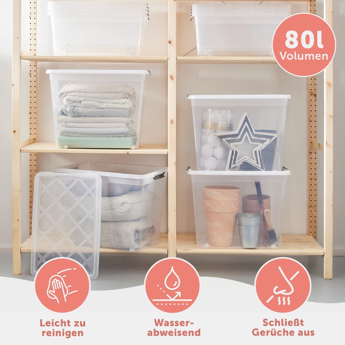 AUFBEWAHRUNGSBOX Magni mit Verschlussclips - 