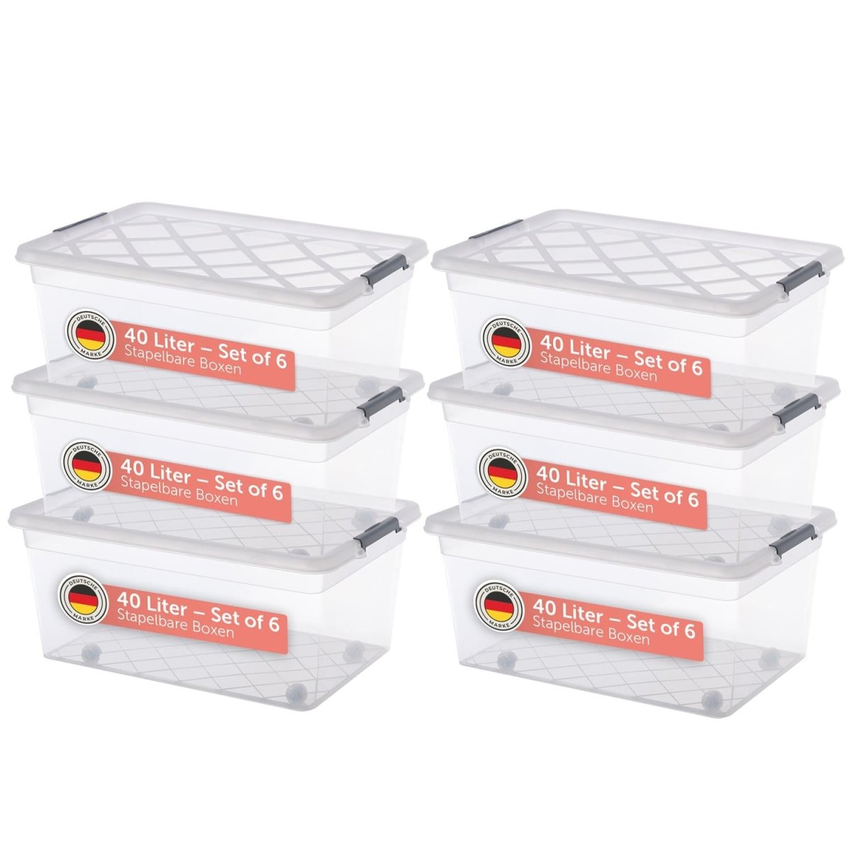 AUFBEWAHRUNGSBOX Magni mit Verschlussclips - 