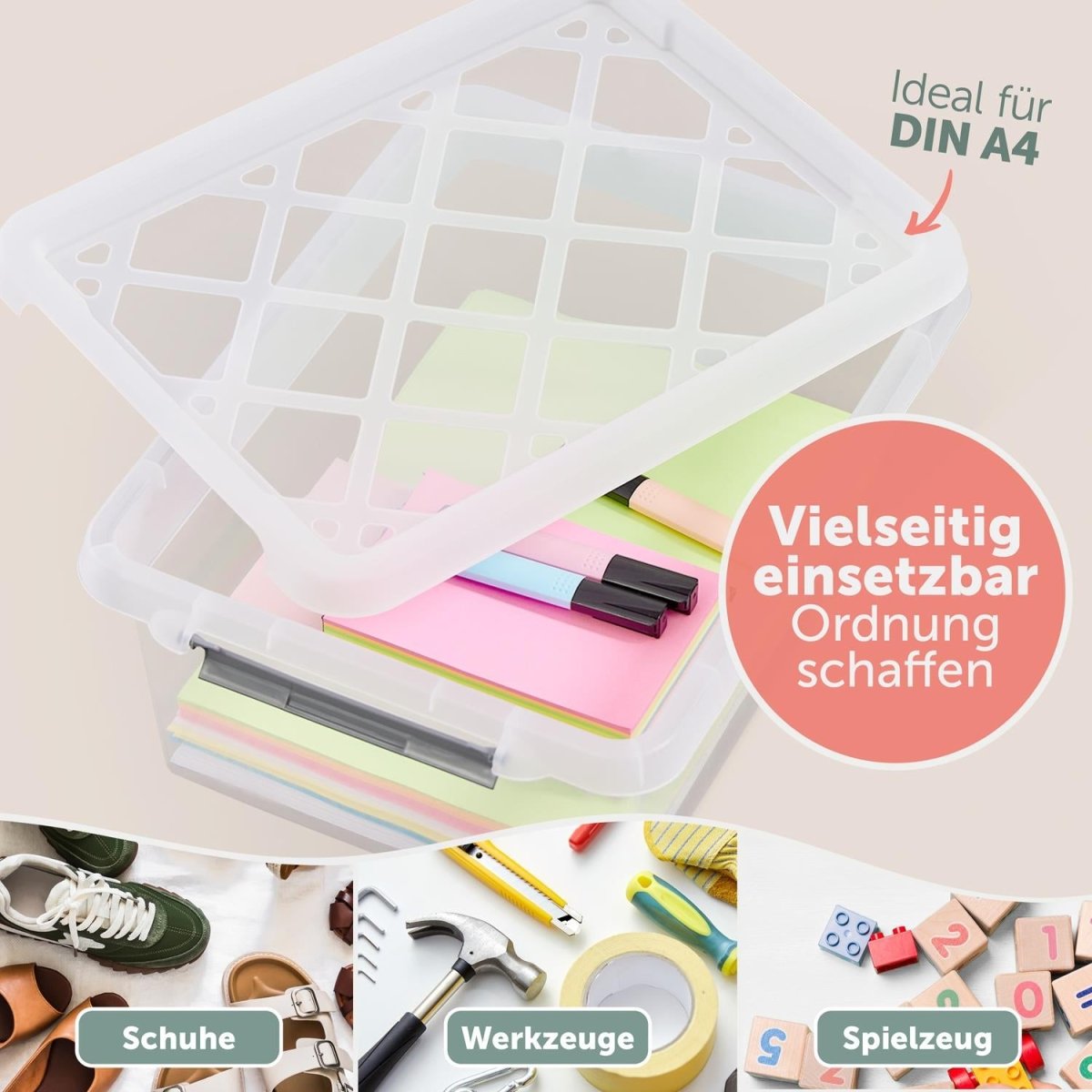AUFBEWAHRUNGSBOX Magni mit Verschlussclips - 
