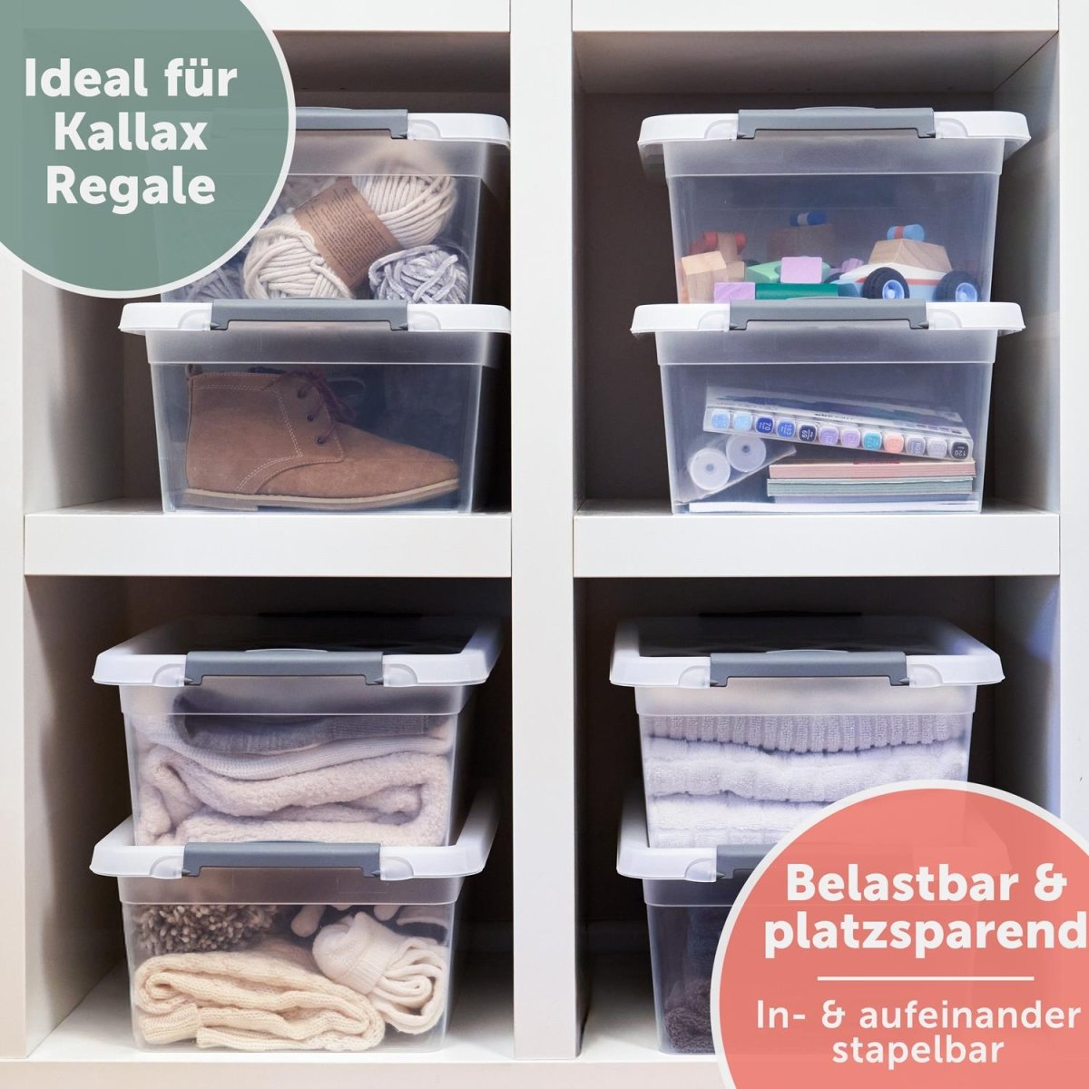 AUFBEWAHRUNGSBOX Magni mit Verschlussclips - 