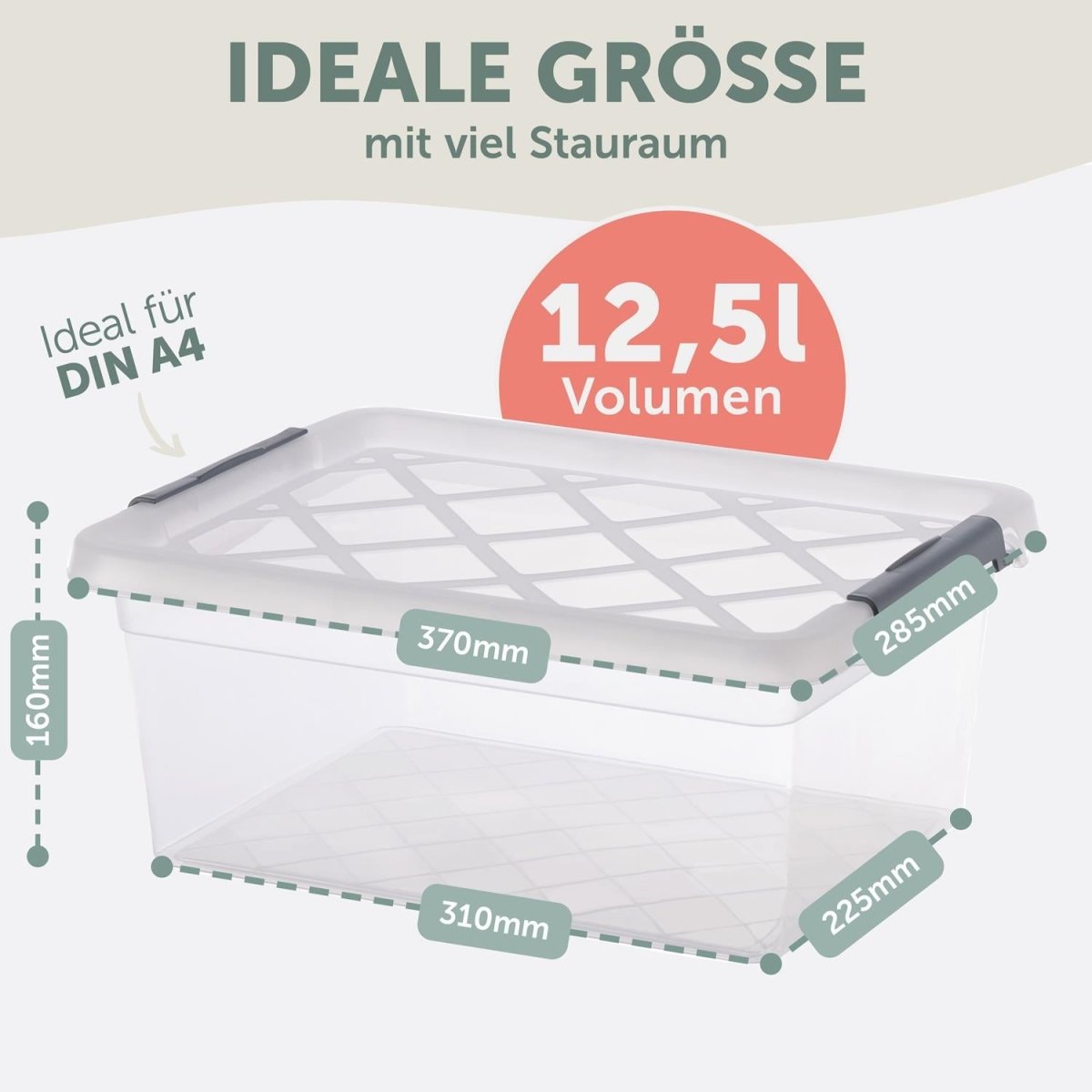 AUFBEWAHRUNGSBOX Magni mit Verschlussclips - 