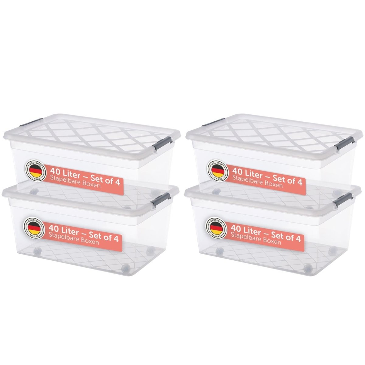 AUFBEWAHRUNGSBOX Magni mit Verschlussclips - 