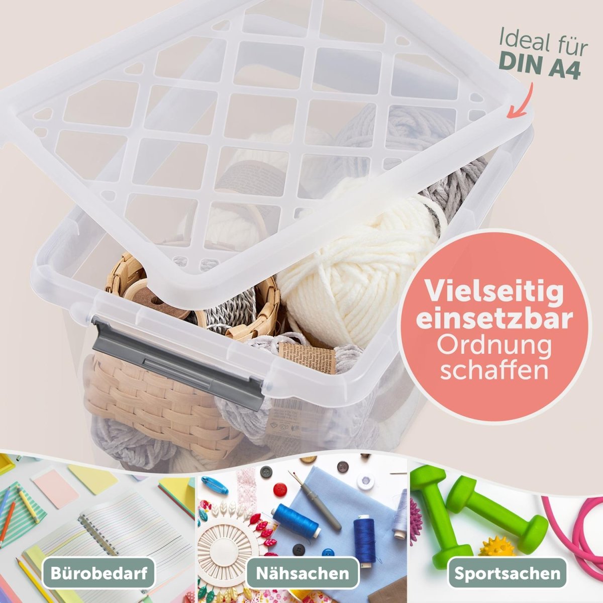 AUFBEWAHRUNGSBOX Magni mit Verschlussclips - 