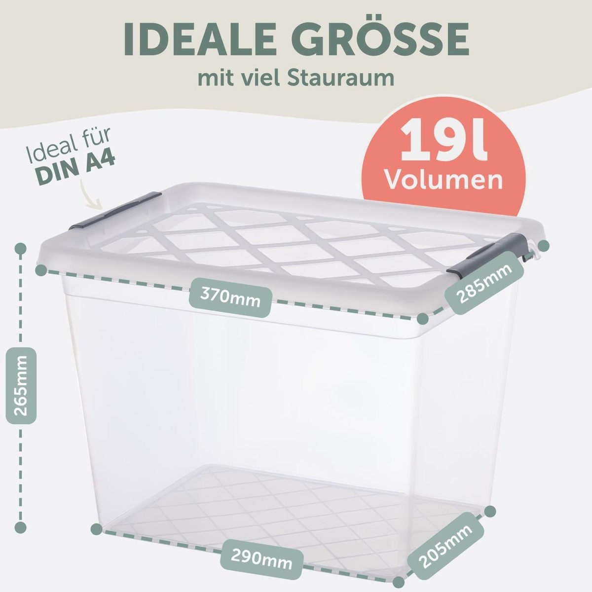 AUFBEWAHRUNGSBOX Magni mit Verschlussclips - 