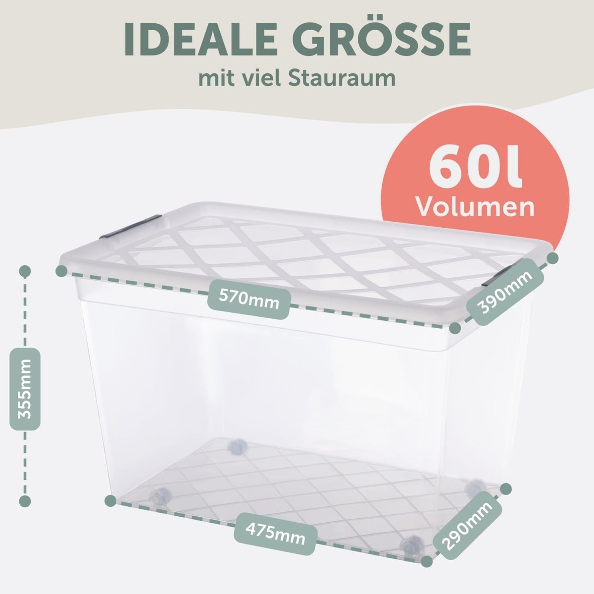AUFBEWAHRUNGSBOX Magni mit Verschlussclips - 