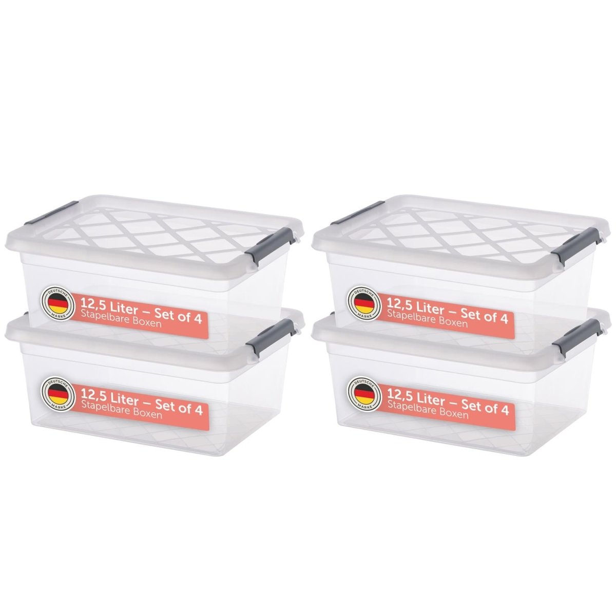 AUFBEWAHRUNGSBOX Magni mit Verschlussclips - 