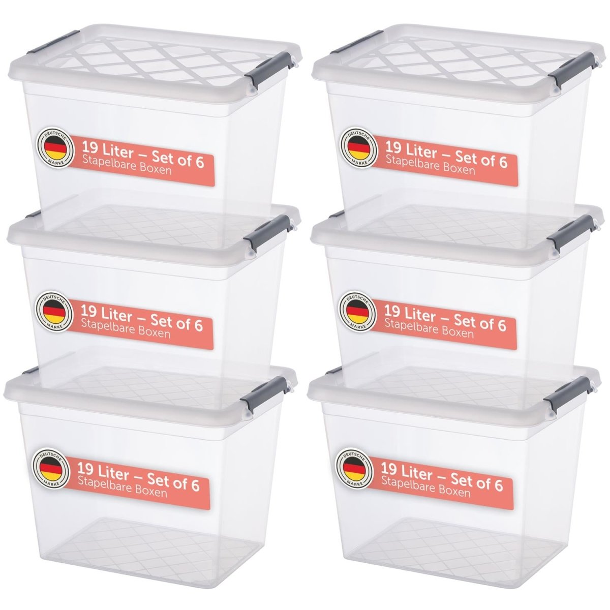 AUFBEWAHRUNGSBOX Magni mit Verschlussclips - 