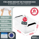 AUFBEWAHRUNGSBOXEN OLLE mit Deckel - Stapelbar & Robust - BPA - Frei & Lebensmittelecht - 