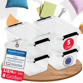 AUFBEWAHRUNGSBOXEN OLLE mit Deckel - Stapelbar & Robust - BPA - Frei & Lebensmittelecht - 