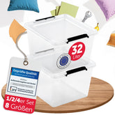 AUFBEWAHRUNGSBOXEN OLLE mit Deckel - Stapelbar & Robust - BPA - Frei & Lebensmittelecht - 