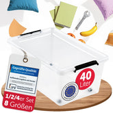 AUFBEWAHRUNGSBOXEN OLLE mit Deckel - Stapelbar & Robust - BPA - Frei & Lebensmittelecht - 