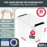 AUFBEWAHRUNGSBOXEN OLLE mit Deckel - Stapelbar & Robust - BPA - Frei & Lebensmittelecht - 