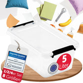 AUFBEWAHRUNGSBOXEN OLLE mit Deckel - Stapelbar & Robust - BPA - Frei & Lebensmittelecht - 