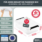 AUFBEWAHRUNGSBOXEN OLLE mit Deckel - Stapelbar & Robust - BPA - Frei & Lebensmittelecht - 