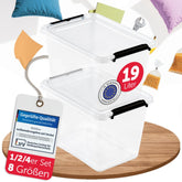 AUFBEWAHRUNGSBOXEN OLLE mit Deckel - Stapelbar & Robust - BPA - Frei & Lebensmittelecht - 