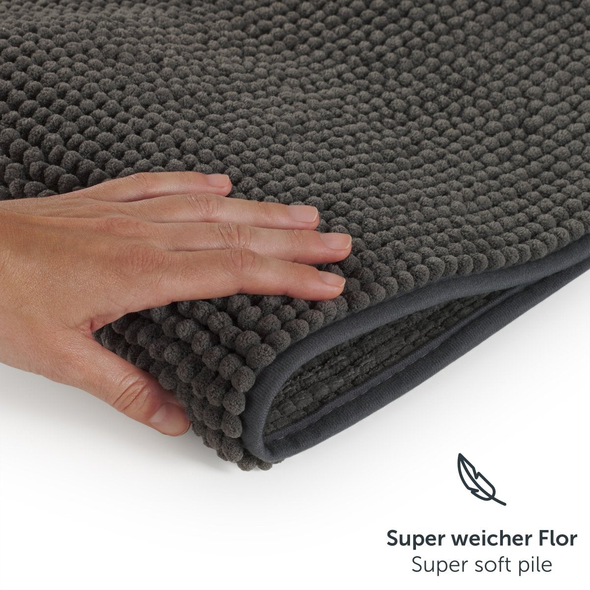 BADEMATTE Chenille rutschfest - 