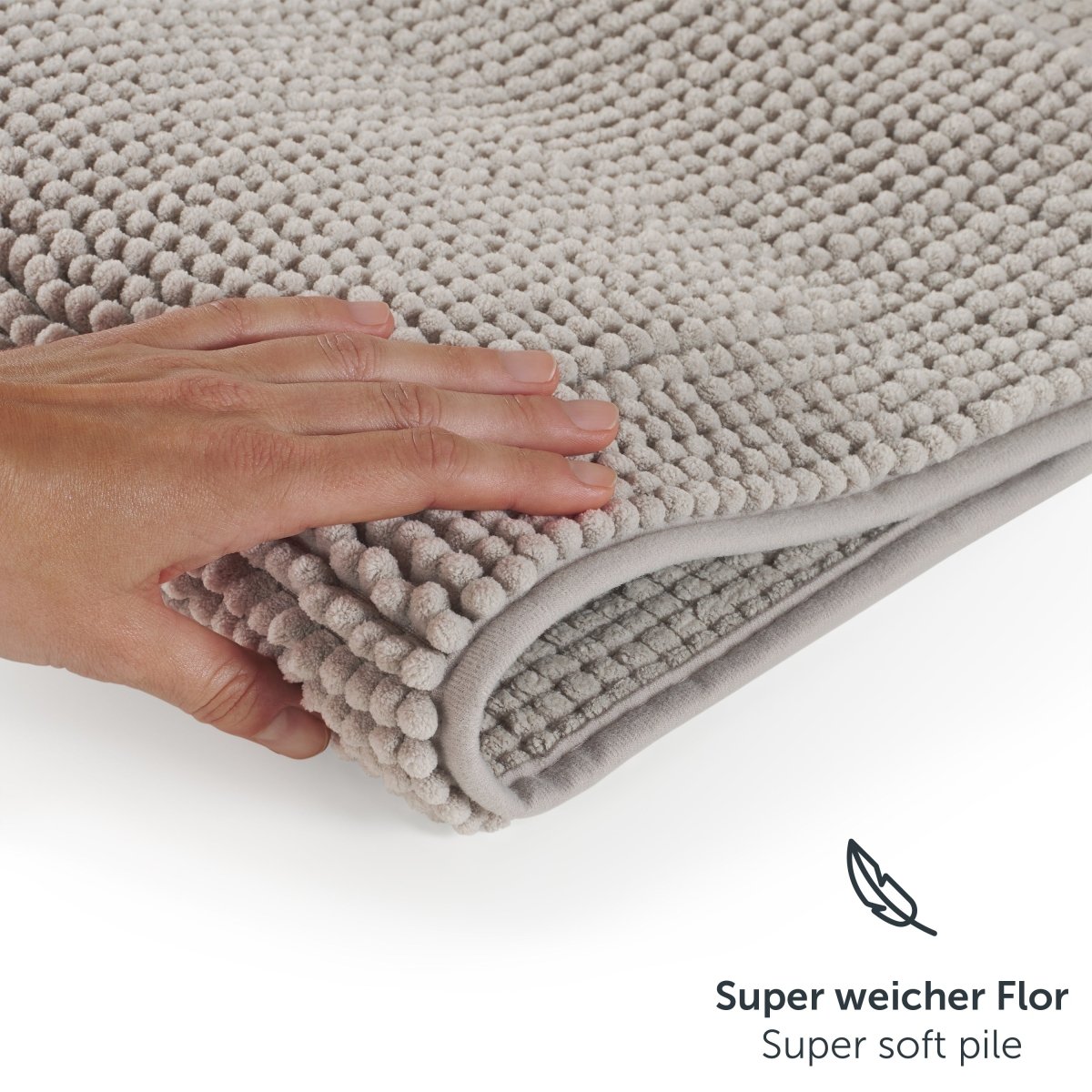 BADEMATTE Chenille rutschfest - 