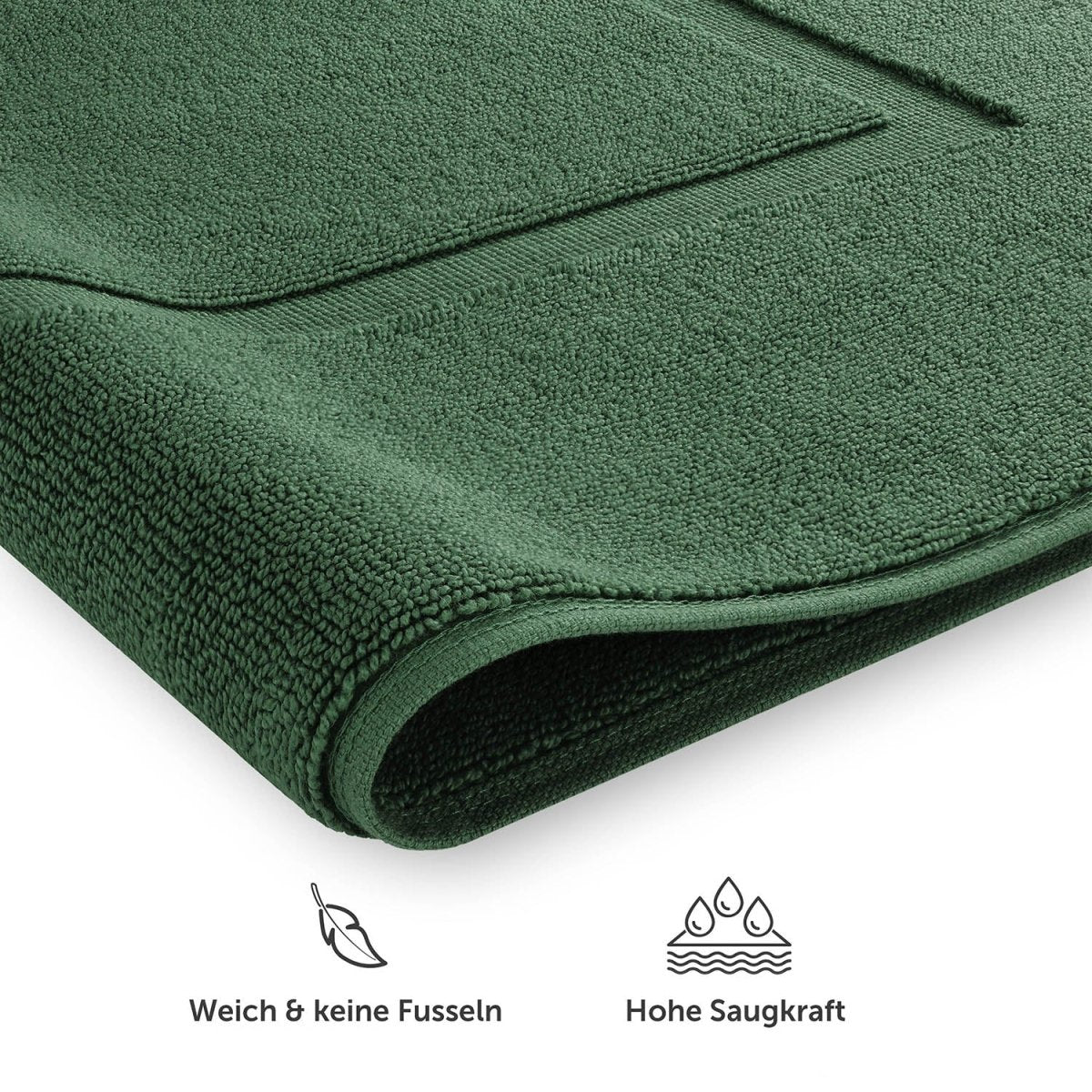 Badvorleger Terry 50x80 cm im 2er Set - 100% Baumwolle-