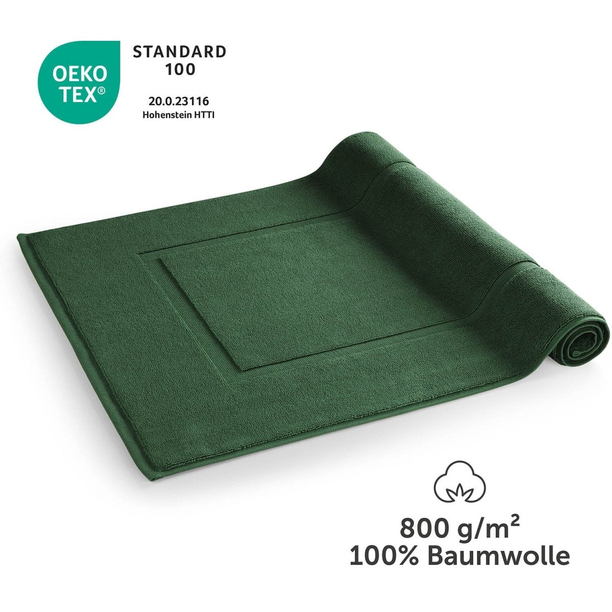 Badvorleger Terry 50x80 cm im 2er Set - 100% Baumwolle-