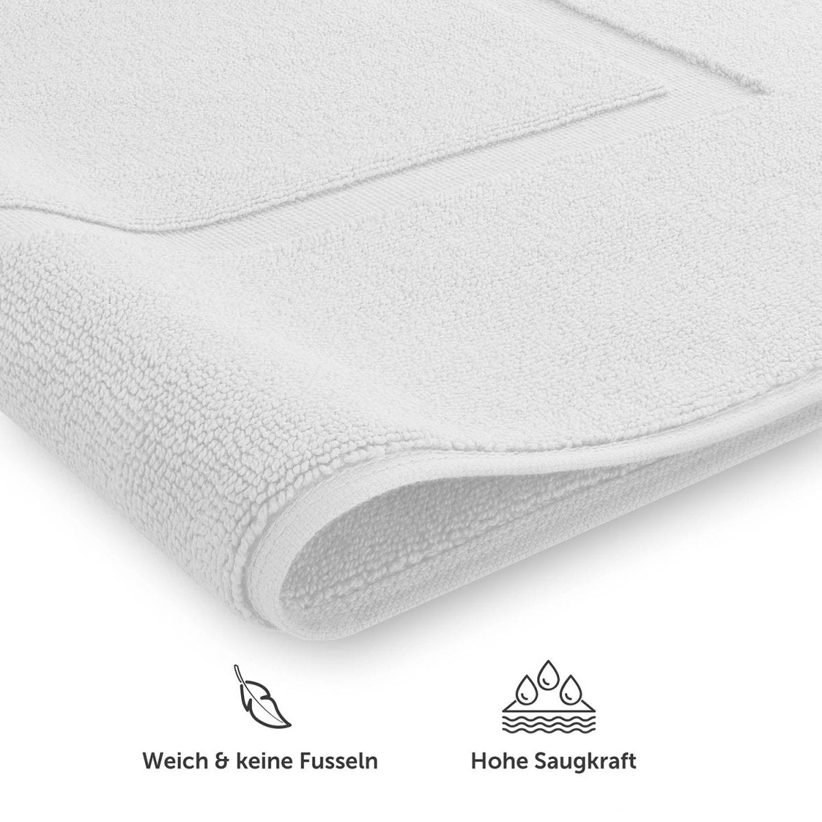 Badvorleger Terry 50x80 cm im 2er Set - 100% Baumwolle-
