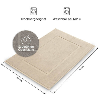 Badvorleger Terry 50x80 cm im 2er Set - 100% Baumwolle-