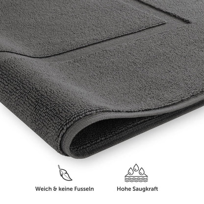 Badvorleger Terry 50x80 cm im 2er Set - 100% Baumwolle-