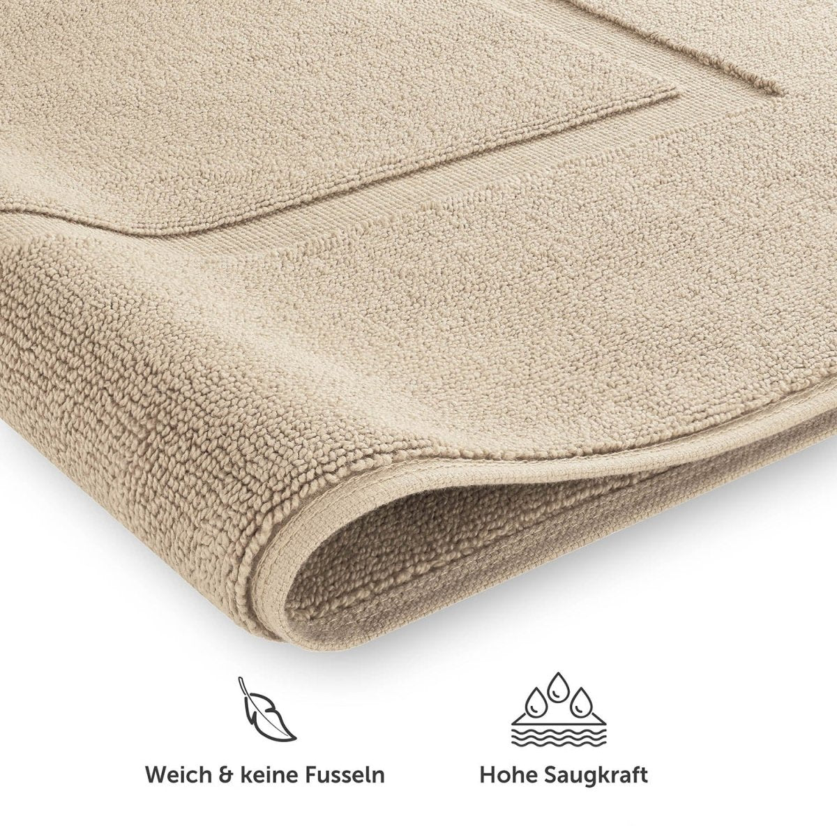 Badvorleger Terry 50x80 cm im 2er Set - 100% Baumwolle-
