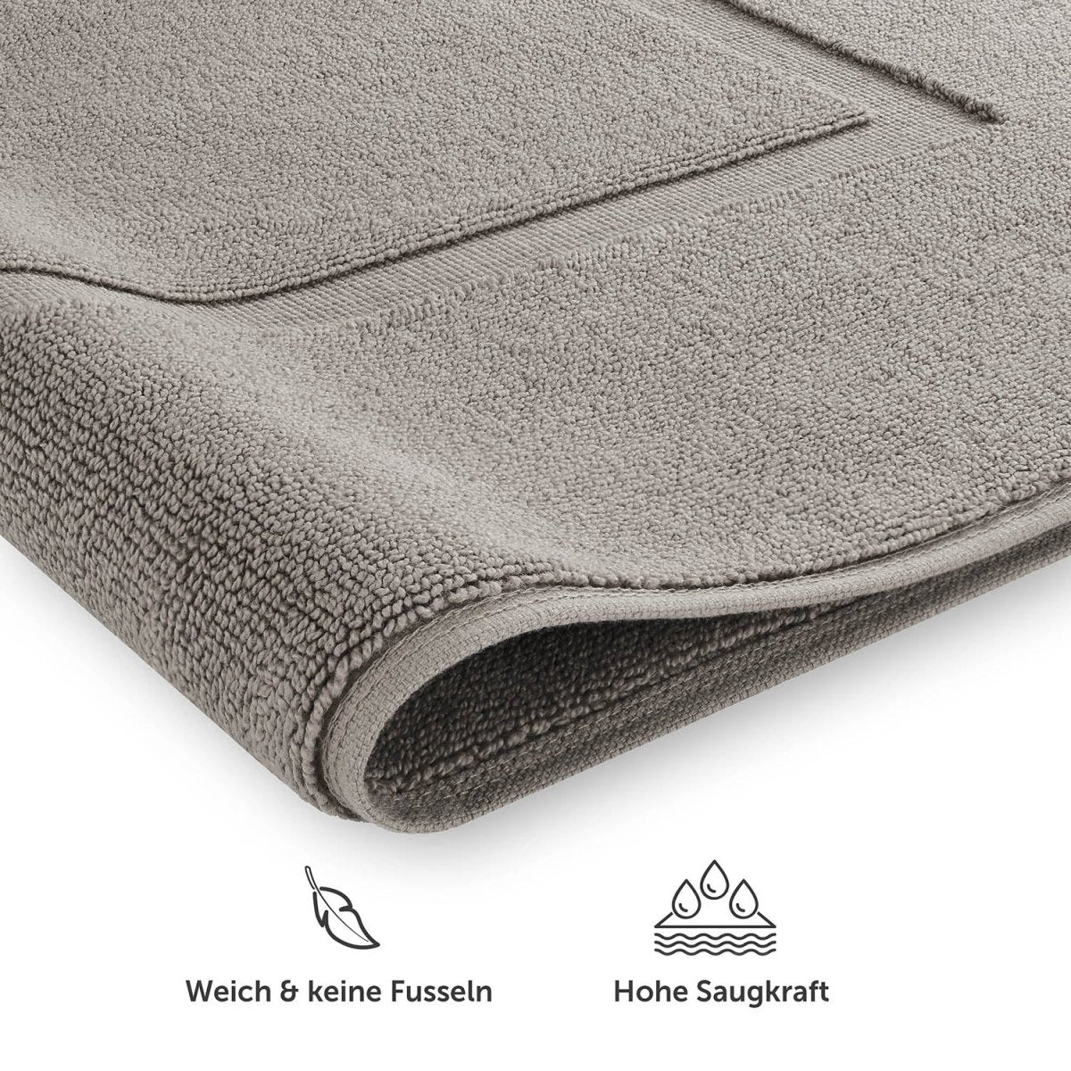 Badvorleger Terry 50x80 cm im 2er Set - 100% Baumwolle-