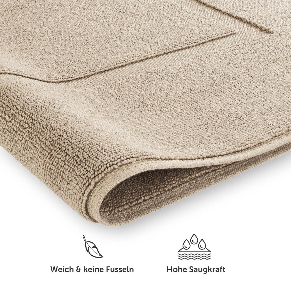 Badvorleger Terry 50x80 cm im 2er Set - 100% Baumwolle-
