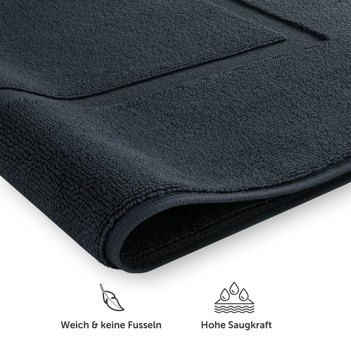 Badvorleger Terry 50x80 cm im 2er Set - 100% Baumwolle-