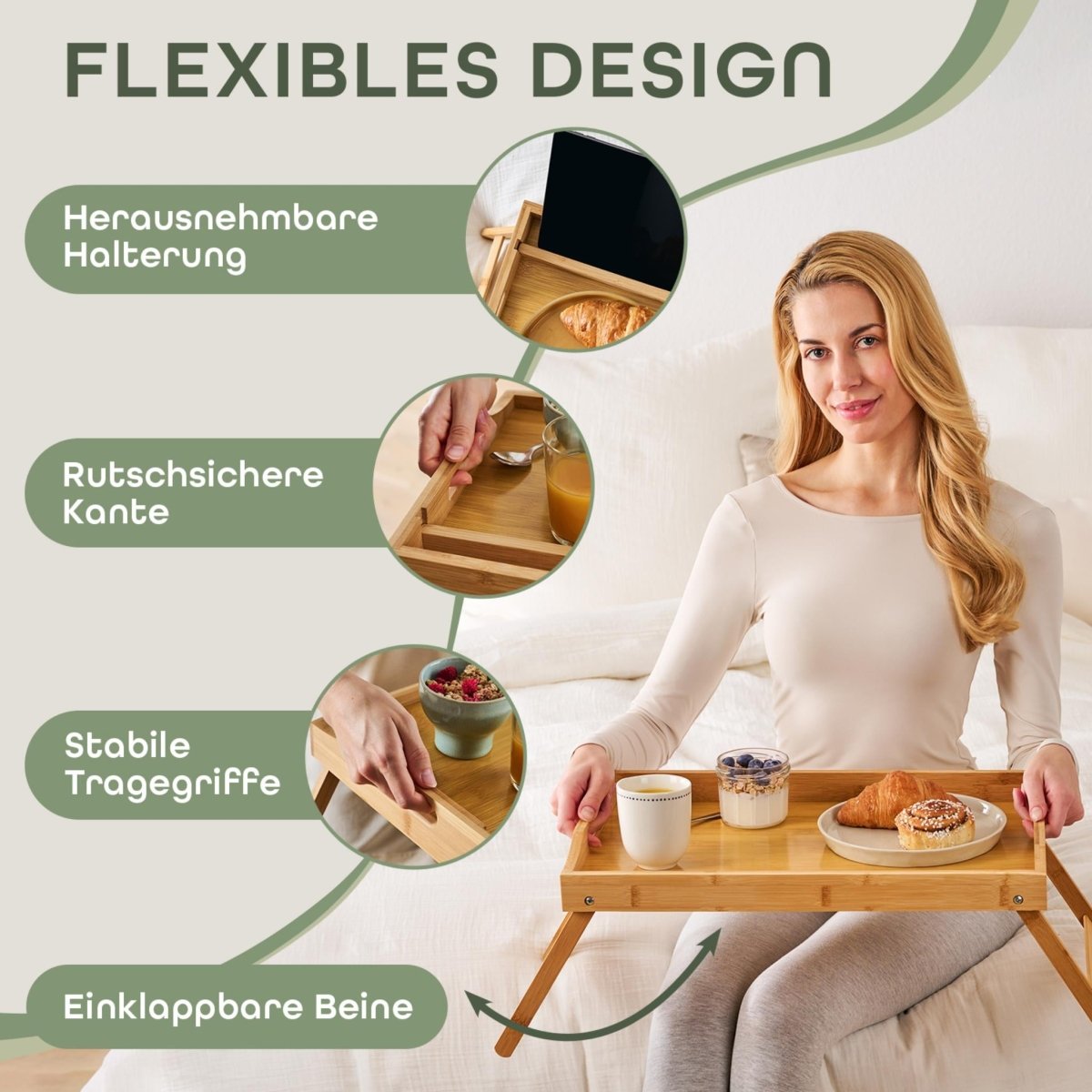 BETT - TABLETT aus Bambus - 