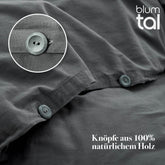 BETTBEZUG Iven - 100% Baumwolle - Leinen Optik - 