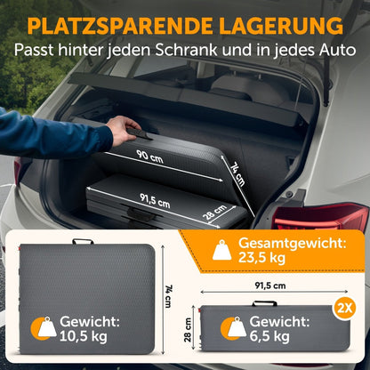 BIERZELTGARNITUR 3er Set - Klappbar für 8 Personen - 2X Bierbank + 1x Biertisch - 