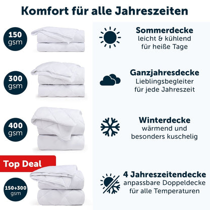 Blumtal BETTDECKEN - 100% Mikrofaser, atmungsaktiv &amp; weich-