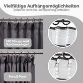 Blumtal VERDUNKELUNGSVORHÄNGE mit Kräuselband-