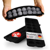 EISWÜRFELFORMEN SILIKON mit Deckel - 3er Set - 