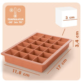 EISWÜRFELFORMEN SILIKON mit Deckel - 3er Set - 