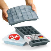 EISWÜRFELFORMEN SILIKON mit Deckel - 3er Set - 