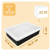 EISWÜRFELFORMEN SILIKON mit Deckel - 3er Set - 