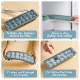 EISWÜRFELFORMEN SILIKON mit Deckel - 3er Set - 