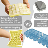 EISWÜRFELFORMEN SILIKON mit Deckel - 3er Set - 