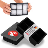 EISWÜRFELFORMEN SILIKON mit Deckel - 3er Set - 