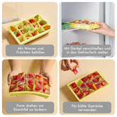EISWÜRFELFORMEN SILIKON mit Deckel - 3er Set - 