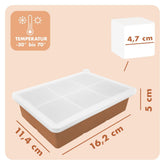 EISWÜRFELFORMEN SILIKON mit Deckel - 3er Set - 