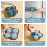 EISWÜRFELFORMEN SILIKON mit Deckel - 3er Set - 