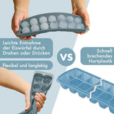 EISWÜRFELFORMEN SILIKON mit Deckel - 3er Set - 