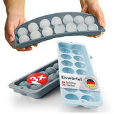 EISWÜRFELFORMEN SILIKON mit Deckel - 3er Set - 