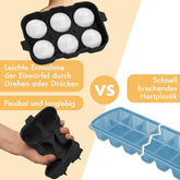EISWÜRFELFORMEN SILIKON mit Deckel - 3er Set - 